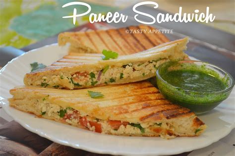 Paneer Sandwich - Grilled Paneer Sandwich Recipe / Easy Sandwich Recipes: