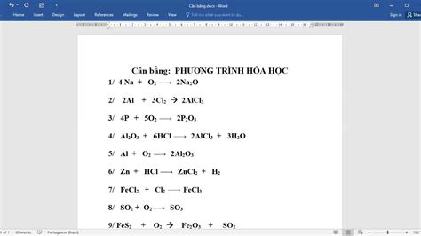 Phương pháp cân bằng Phương trình hóa học - YouTube