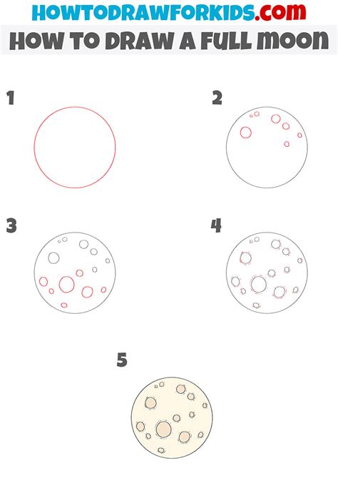 How to Draw a Full Moon - Easy Drawing Tutorial For Kids