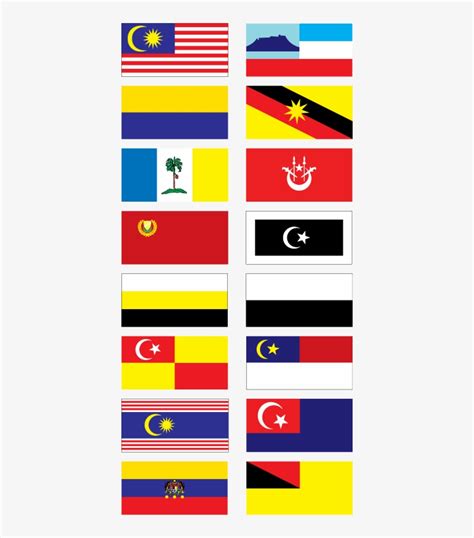 Malaysia Flags & 15 States - Malaysia 14 States Flag PNG Image ...