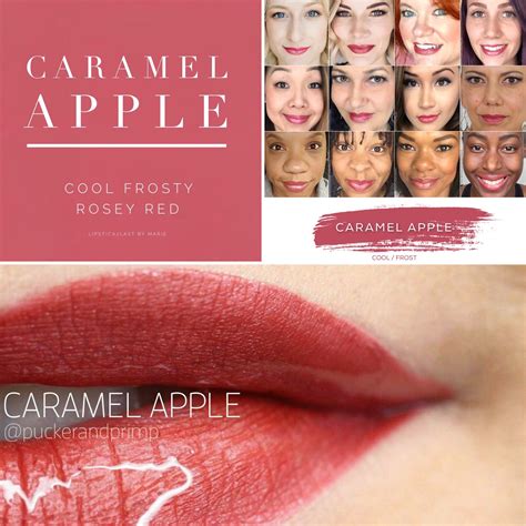 Caramel Apple LipSense collage of selfies and up-close lip pic #caramelapple | Lipsense lip ...