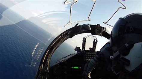 Amazing Cockpit View Flight Lap Around Carrier, Take-off - Landing ...