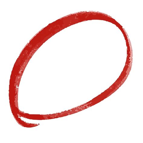 Premium Vector | Hand drawn red pen circle loop hand made red pencil