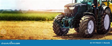 Agricultural Machinery Farm Equipment - Tractor Standing On The Field ...