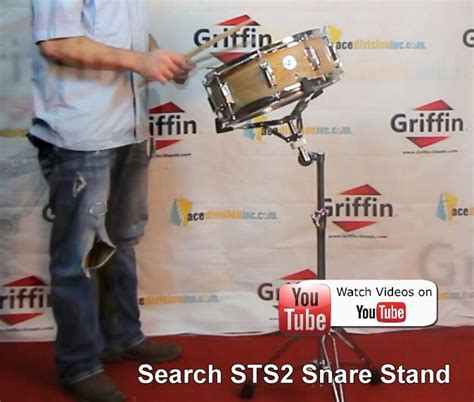 Extended Height Snare Drum Stand by Griffin – Tall Adjustable Height ...