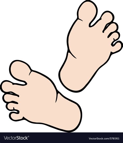 Cartoon feet Royalty Free Vector Image - VectorStock