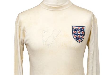 Sir Bobby Charlton's iconic 1966 World Cup kit worn while scoring two goals to put England into ...