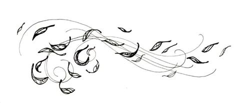 Gallery For > Leaves Blowing In The Wind Drawing, nice tattoo design ...