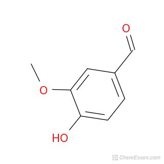 Vanillin Structure - C8H8O3 - Over 100 million chemical compounds | CCDDS