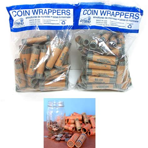 72 Rolls Preformed Coin Wrappers Paper Tubes For Nickels NF String ...