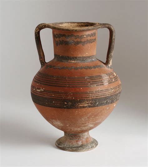 Large Ancient Black-on-Red Pottery Amphora / Cypriot, Greek, Etruscan, or Roman | Ancient ...
