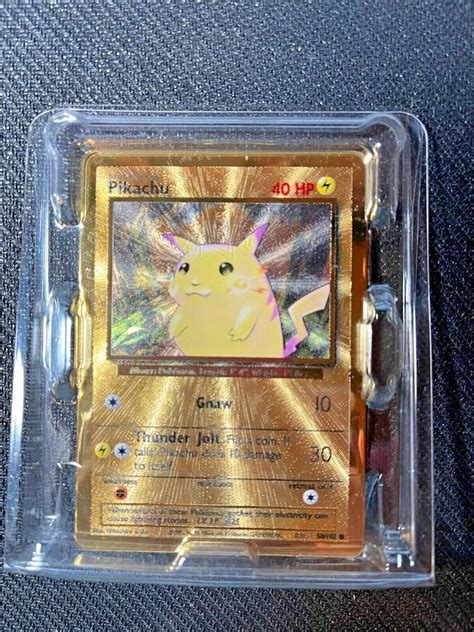 Pokemon Pikachu Gold Metal Card 25th Anniversary UPC Premium Collection | eBay in 2022 | Pokemon ...