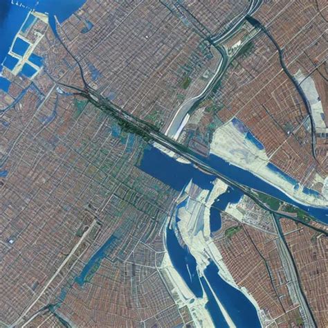 New York City, google earth satellite image | Stable Diffusion