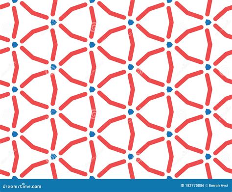 Seamless Geometric Pattern, Texture or Background Vector in Red, Blue ...