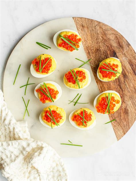 Salmon Caviar Deviled Eggs | KetoDiet Blog