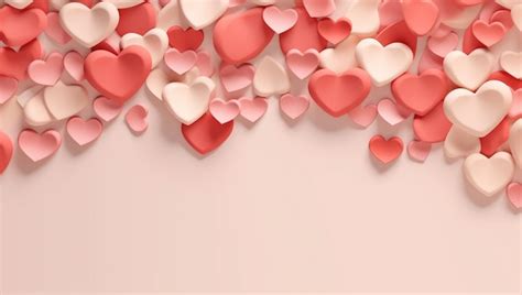 Premium AI Image | A beige background with hearts on it in celebration of Mother's Day