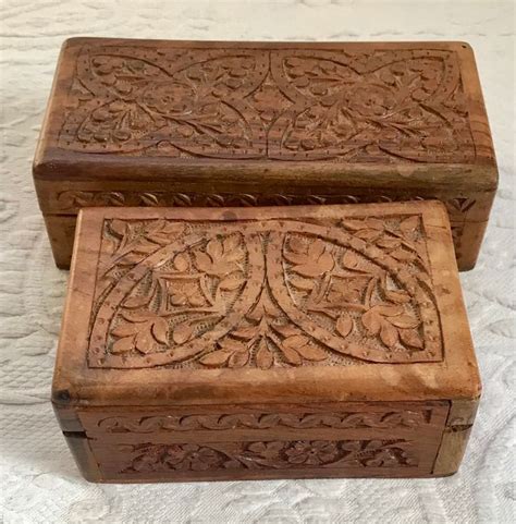 Hand Carved Wood Box . Wooden Box Hand Made . Wood Box . Made - Etsy | Wooden boxes, Hand carved ...