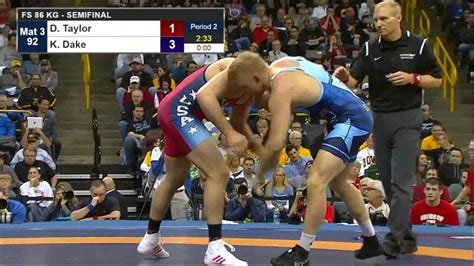 86kg Kyle Dake vs David Taylor Olympics Team Trials 2016 Semifinals ...