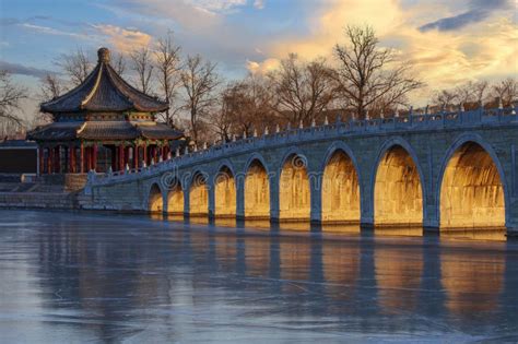 Beijing Summer Palace Winter Solstice, China Stock Photo - Image of ...