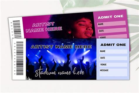 concert ticket Template