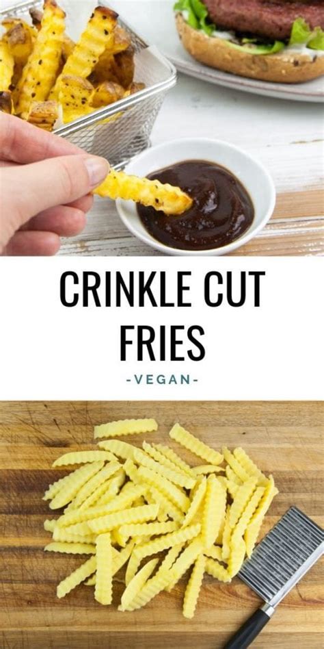 Homemade Crinkle Cut Fries - Elephantastic Vegan