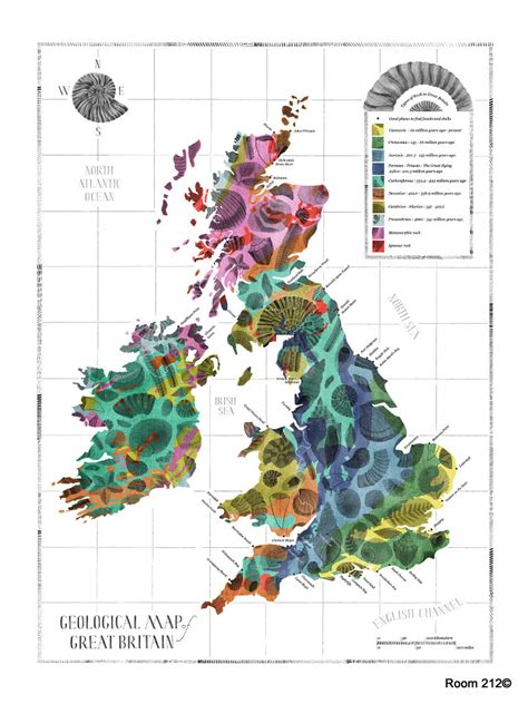 Fossil Finders Geological map Print - Hannah Bailey - Room 212