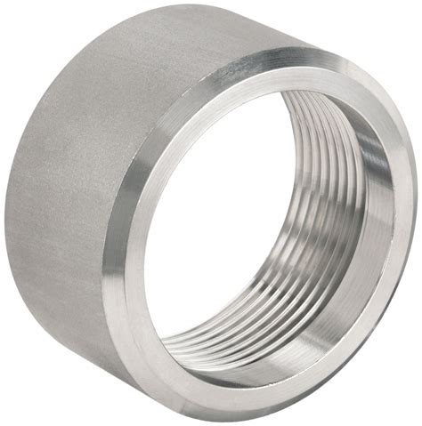 316 Stainless Steel, 3/4 in x 3/4 in Fitting Pipe Size, Half Coupling - 6JM68|60HC111N034 - Grainger