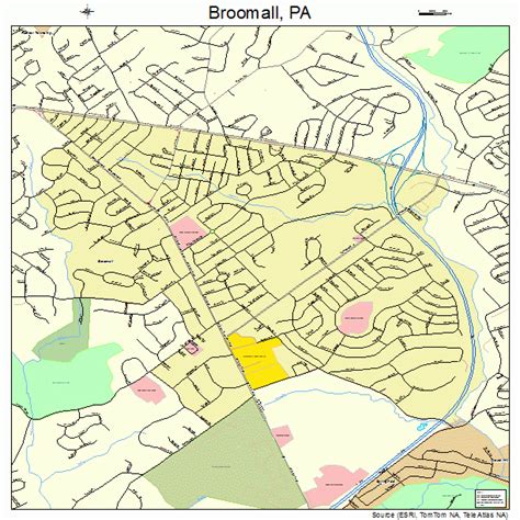 Broomall Pennsylvania Street Map 4209248