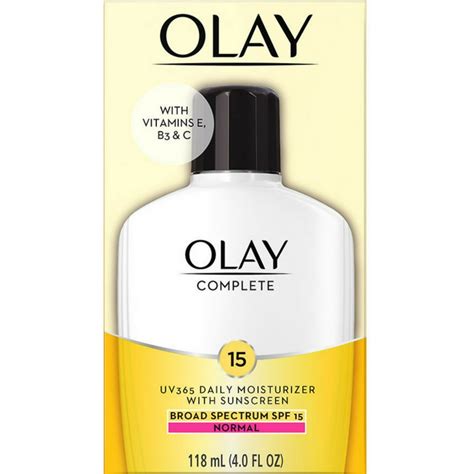 OLAY Complete UV 365 Daily Moisturizer With Sunscreen, SPF 15, Normal Skin 4 oz (Pack of 2 ...