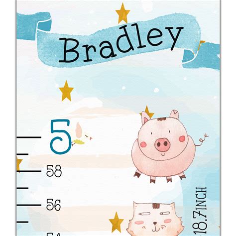 Personalized Growth Charts - Personalized Animal Design Growth Chart