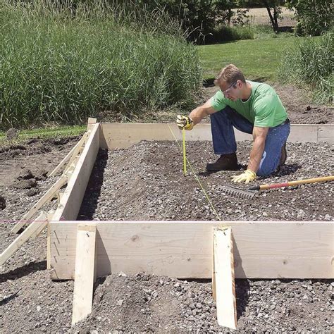 How to build a concrete slab for a shed ~ Plan for a garden shed