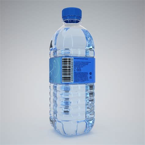 3d plastic bottle water model