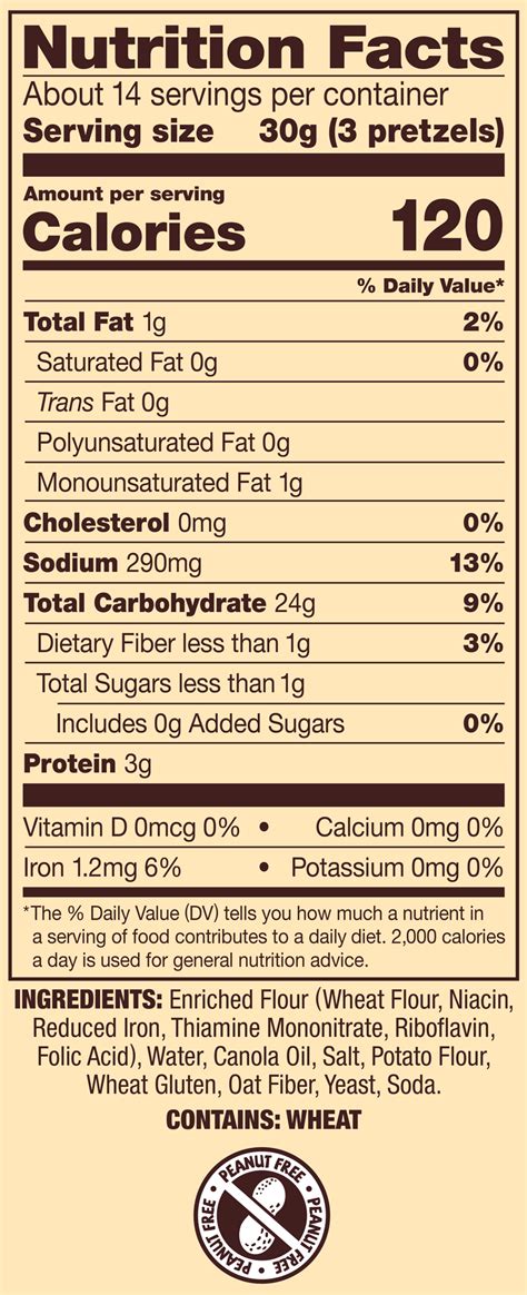 Pretzel Nutrition Facts Snyders | Besto Blog