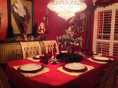 Red Dining Room with red decorations | Red dining room, Red decor, Dining room