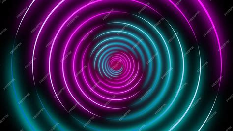 Premium Vector | Circle neon style abstract background