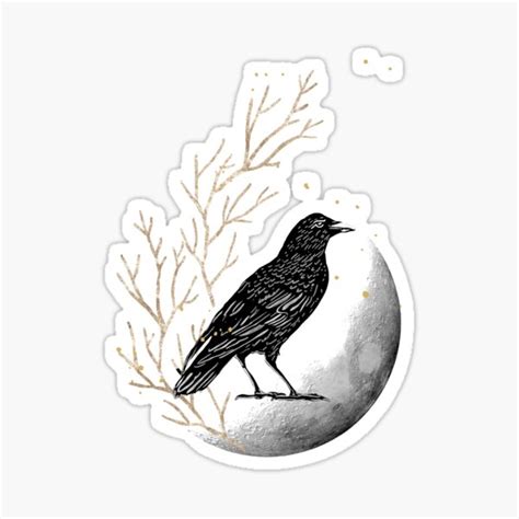 "Raven - Symbol of Magic, Wisdom, Death and the Birth of Light" Sticker ...