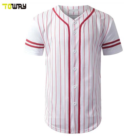 Custom 100% polyester pinstripe baseball jersey wholesale-in Baseball Jerseys from Sports ...