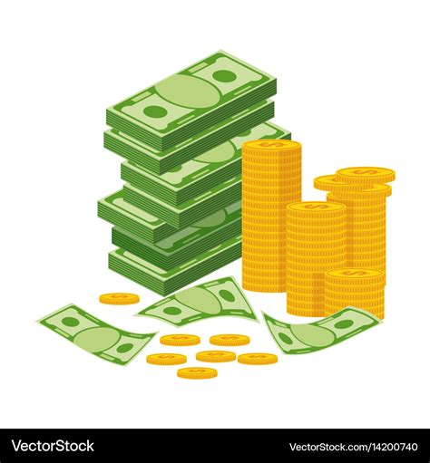 Stack of money Royalty Free Vector Image - VectorStock