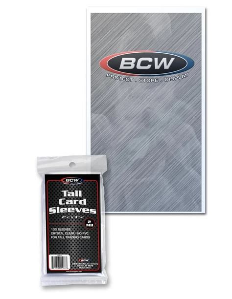 Tall Trading Card Sleeves (100ct.) - BCW Card Sleeves - Card Sleeves