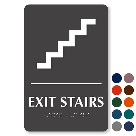 Stairwell Exit & Emergency Exit Stairs Signs at Best Price