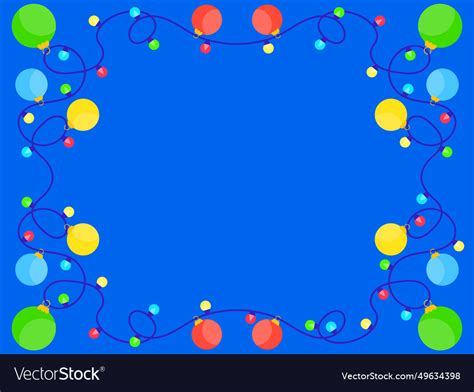 Christmas light frame festive Royalty Free Vector Image