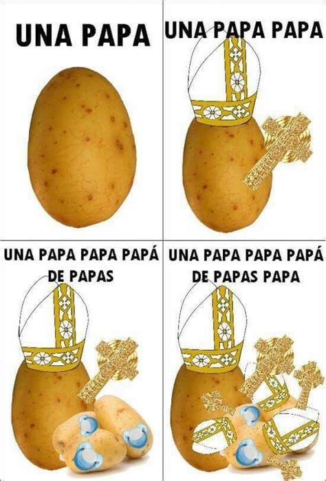 an image of potatoes with the words una papa una papa papa