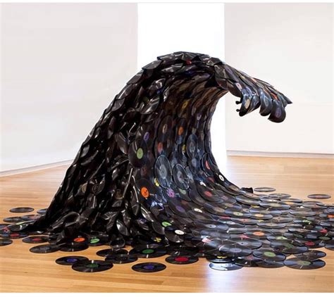 PsBattle: Sound Wave- Sculpture made from melted 78 rpm records : photoshopbattles