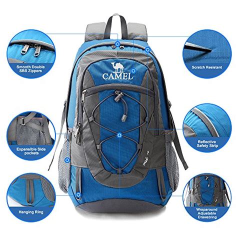 Camel 30L Lightweight Hiking Backpack Outdoor Backpacking Travel Daypack Water Repellent and ...