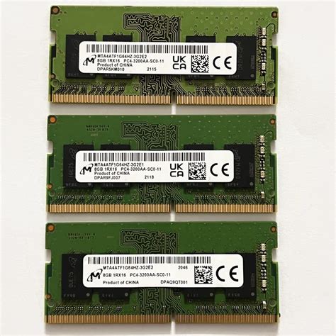 Micron DDR4 8GB 3200MHz RAM 8GB 1RX16 PC4-3200AA-SC0-11 ddr4 3200 8gb ...