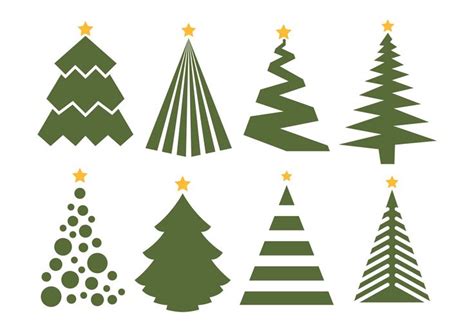 Christmas Tree Vector Set On | Dessin d'arbre de noël, Dessin sapin de ...