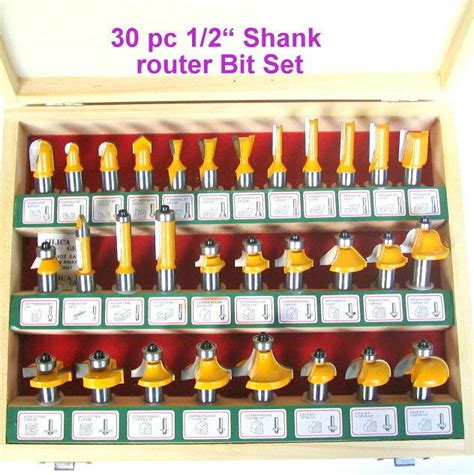 36PCS 1/2" Shank Router Bits Set Round Over Bead Woodworking Wood Craft Cutter 7625744153367 | eBay