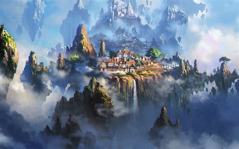 av35-cloud-town-fantasy-anime-liang-xing-illustration-art-wallpaper