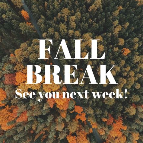 FALL BREAK! We are delaying our next episode by one week to enjoy a ...