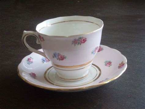 Vintage 1950s Colclough China Tea Cup and Saucer by russnmt